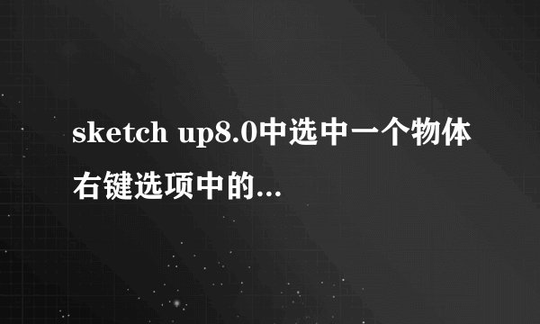 sketch up8.0中选中一个物体右键选项中的‘缩放范围’的快捷键是什么？如何设置？如何更改？求细节一点
