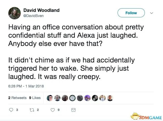 吓人！多名用户反应亚马逊Echo智能音箱突然发笑